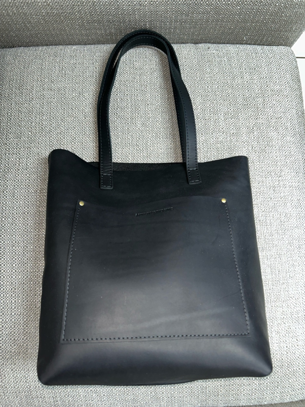 Portland Leather Crossbody Tote (FSCB)-Black